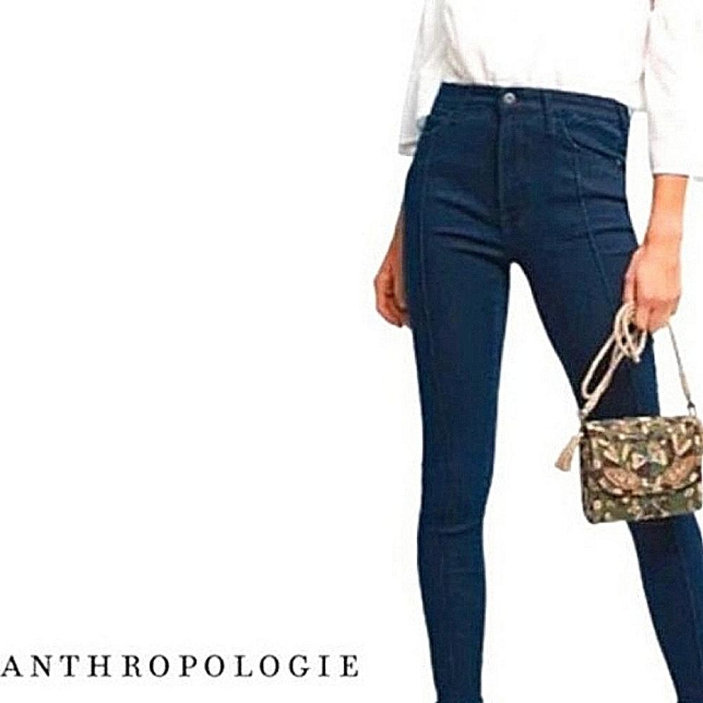 Pilcro by Anthropologie high rise dark wash utility jeans size 27